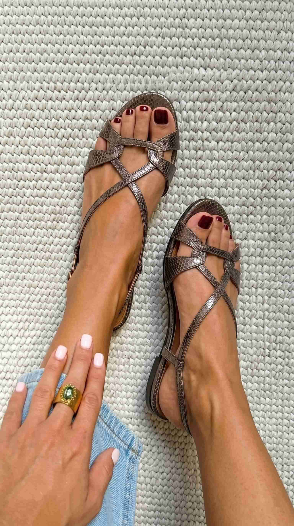 Odette Slingback-Sandalen in Bronze