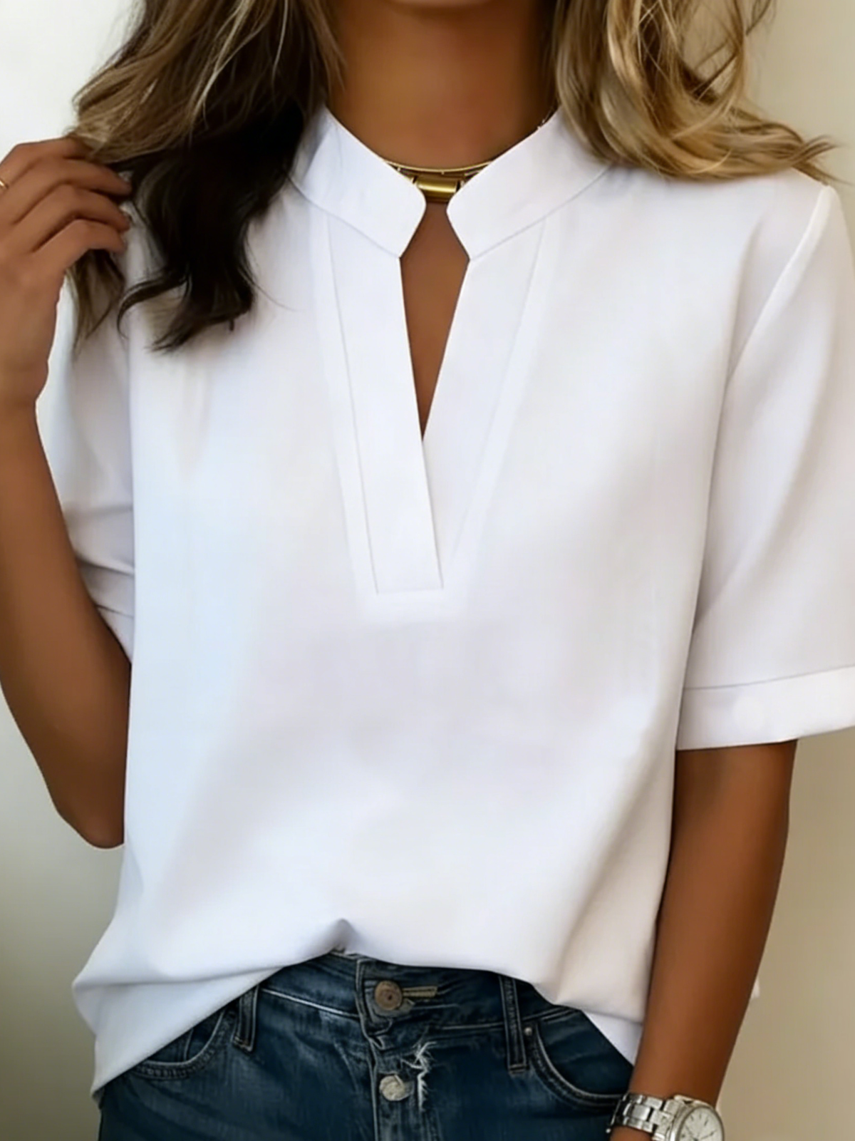 Élise – Elegante Bluse mit raffiniertem Kragen