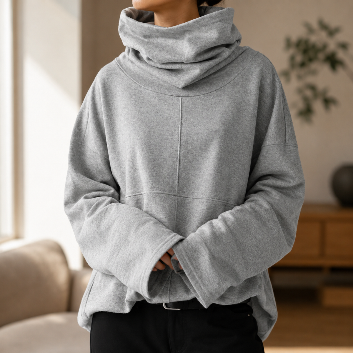 Sabine Cowl-Neck Pullover