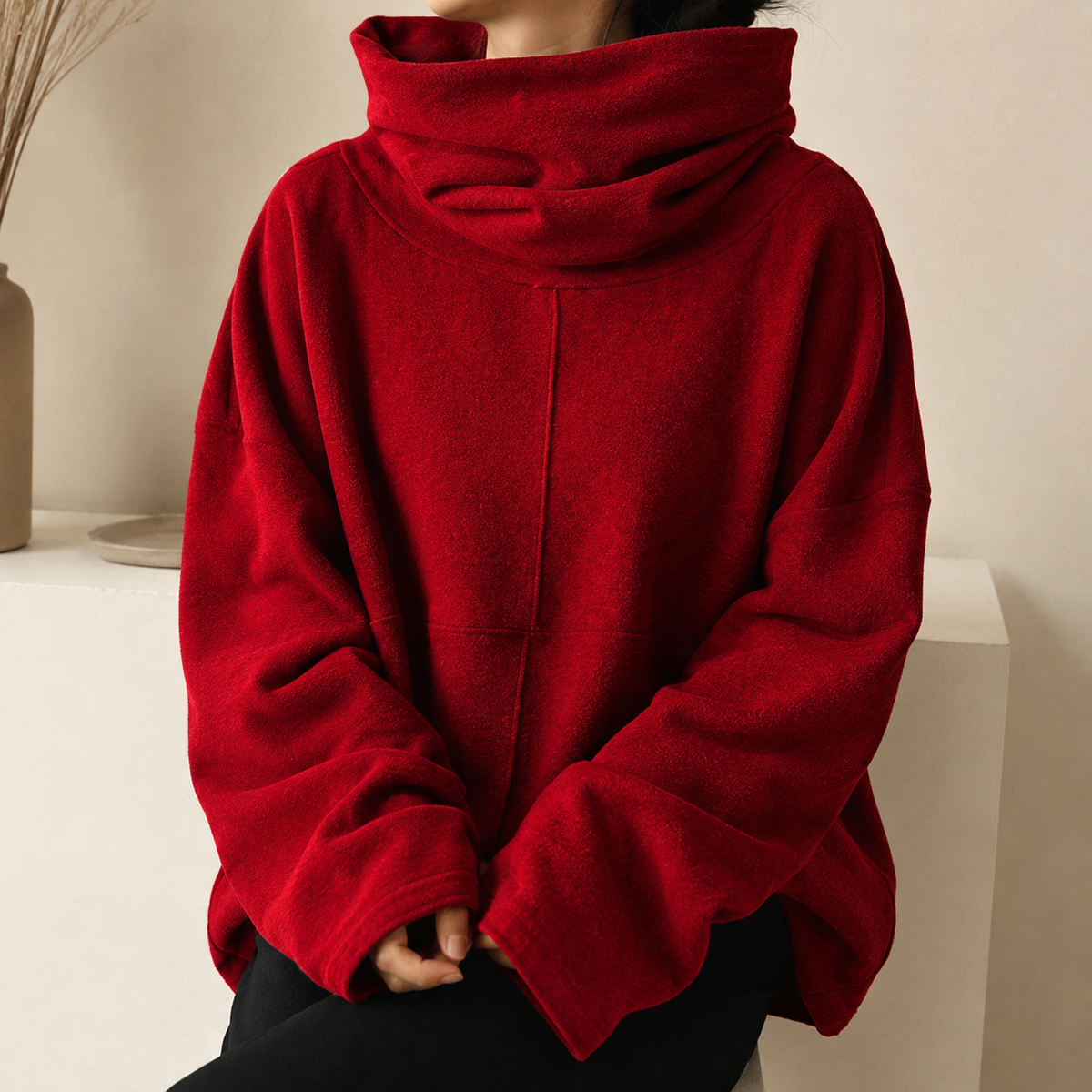 Sabine Cowl-Neck Pullover