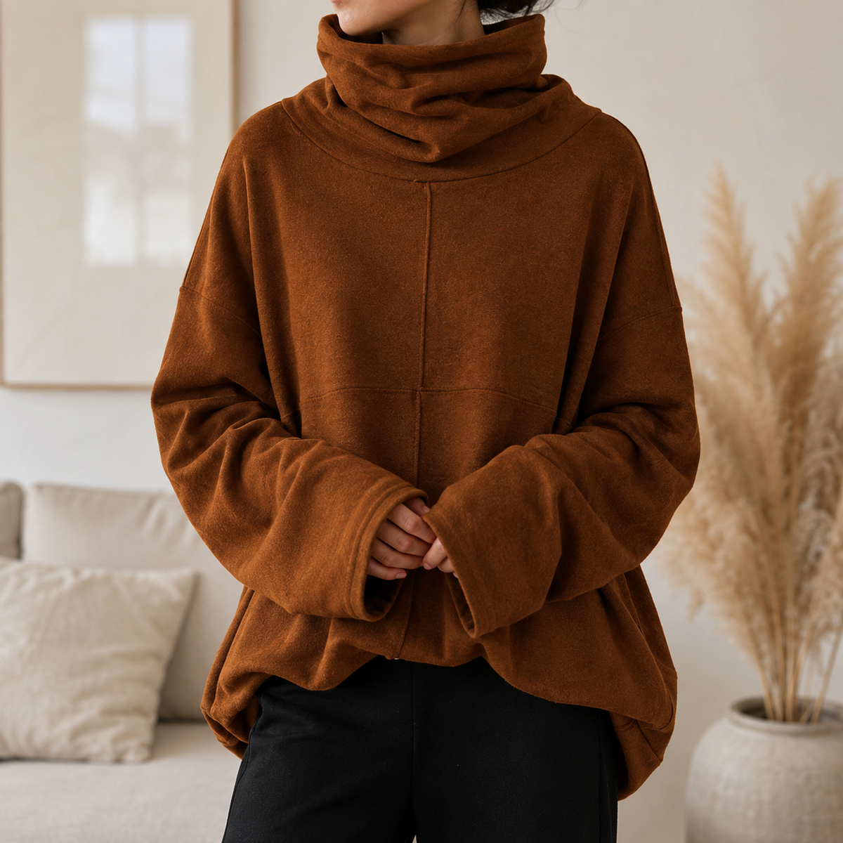 Sabine Cowl-Neck Pullover