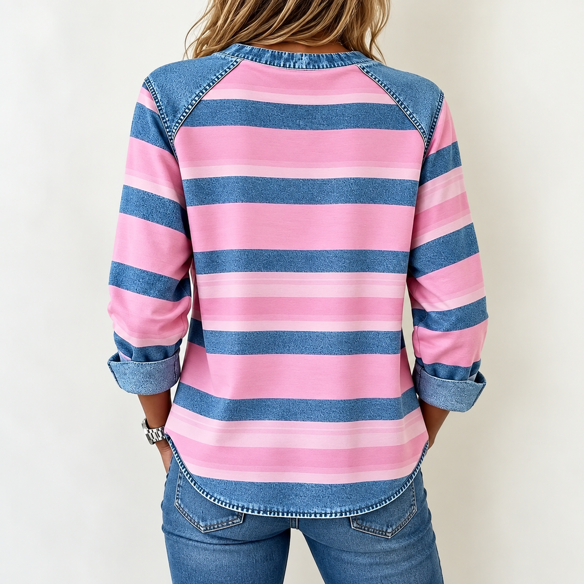 Hannah - Lässiges Gestreiftes Sweatshirt