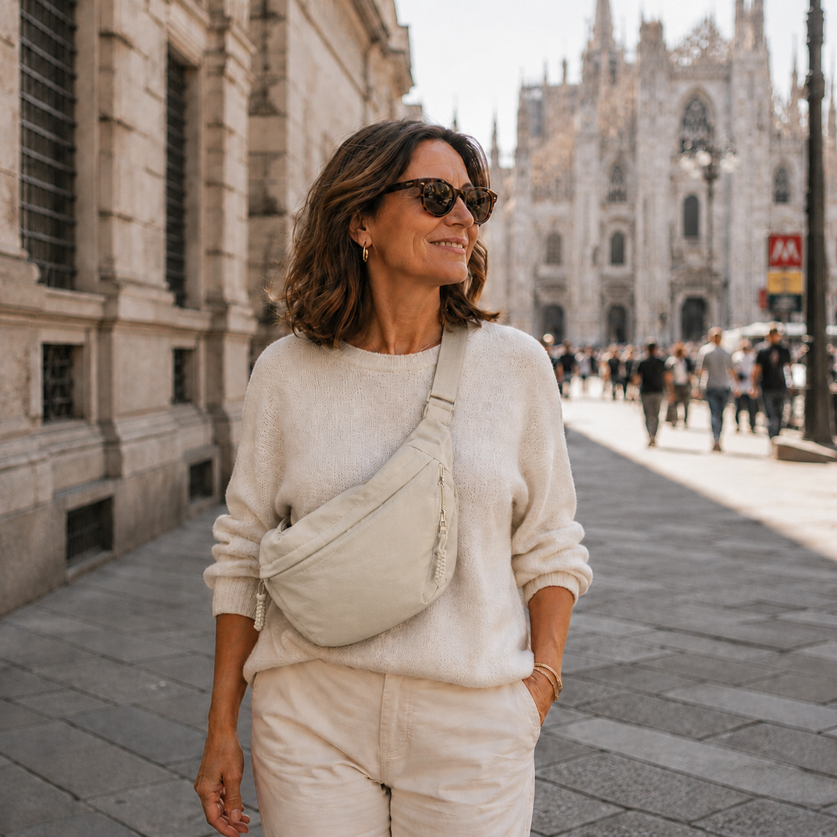 Françoise Umhängetasche in Beige