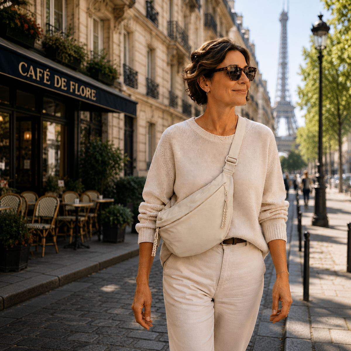 Françoise Umhängetasche in Beige