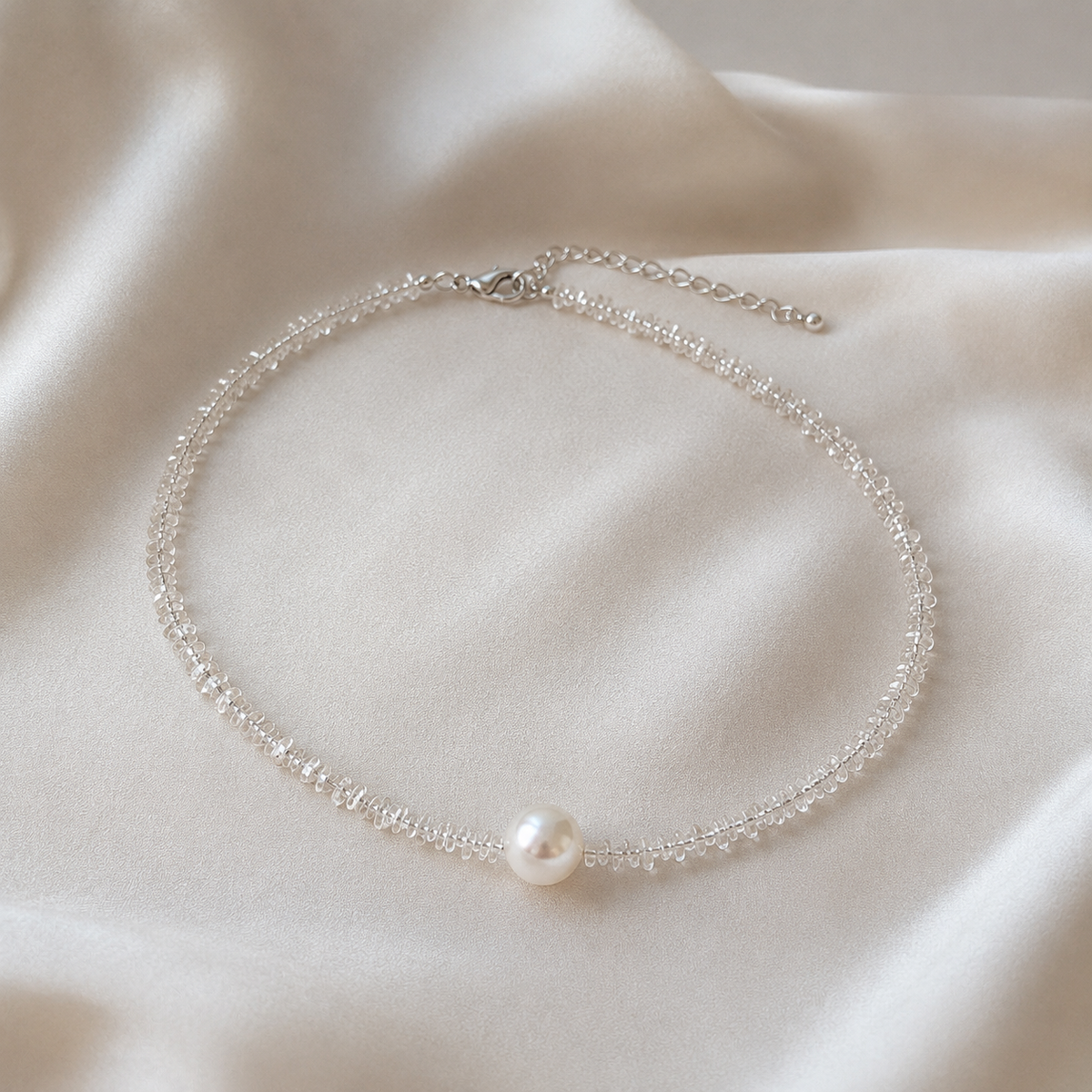 Exquisite Perlenkette in Weißgold