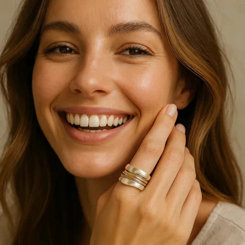 Vintage-Ring aus vergoldetem Silberdraht