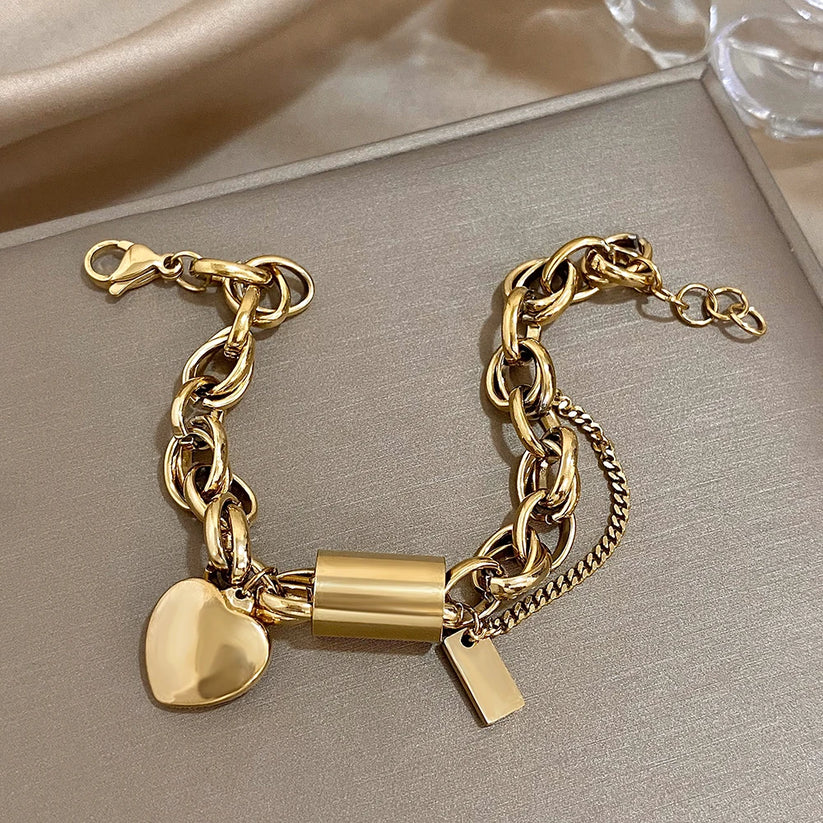 Heart Lock Armband – Edelstahl