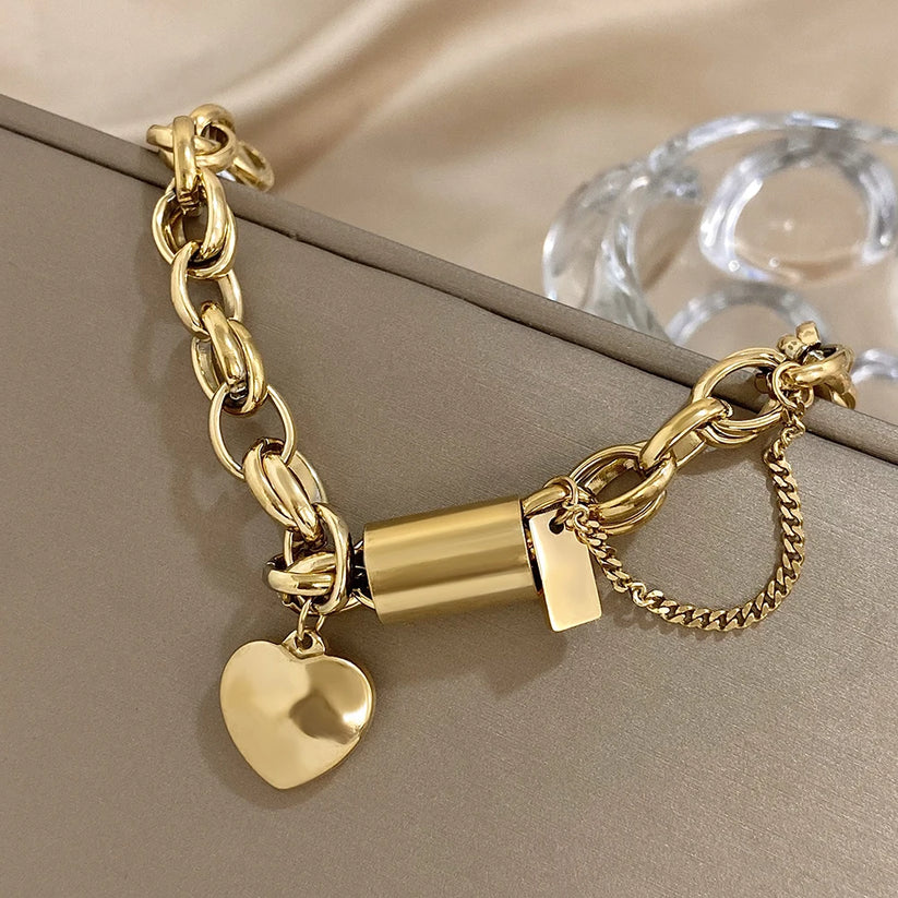 Heart Lock Armband – Edelstahl