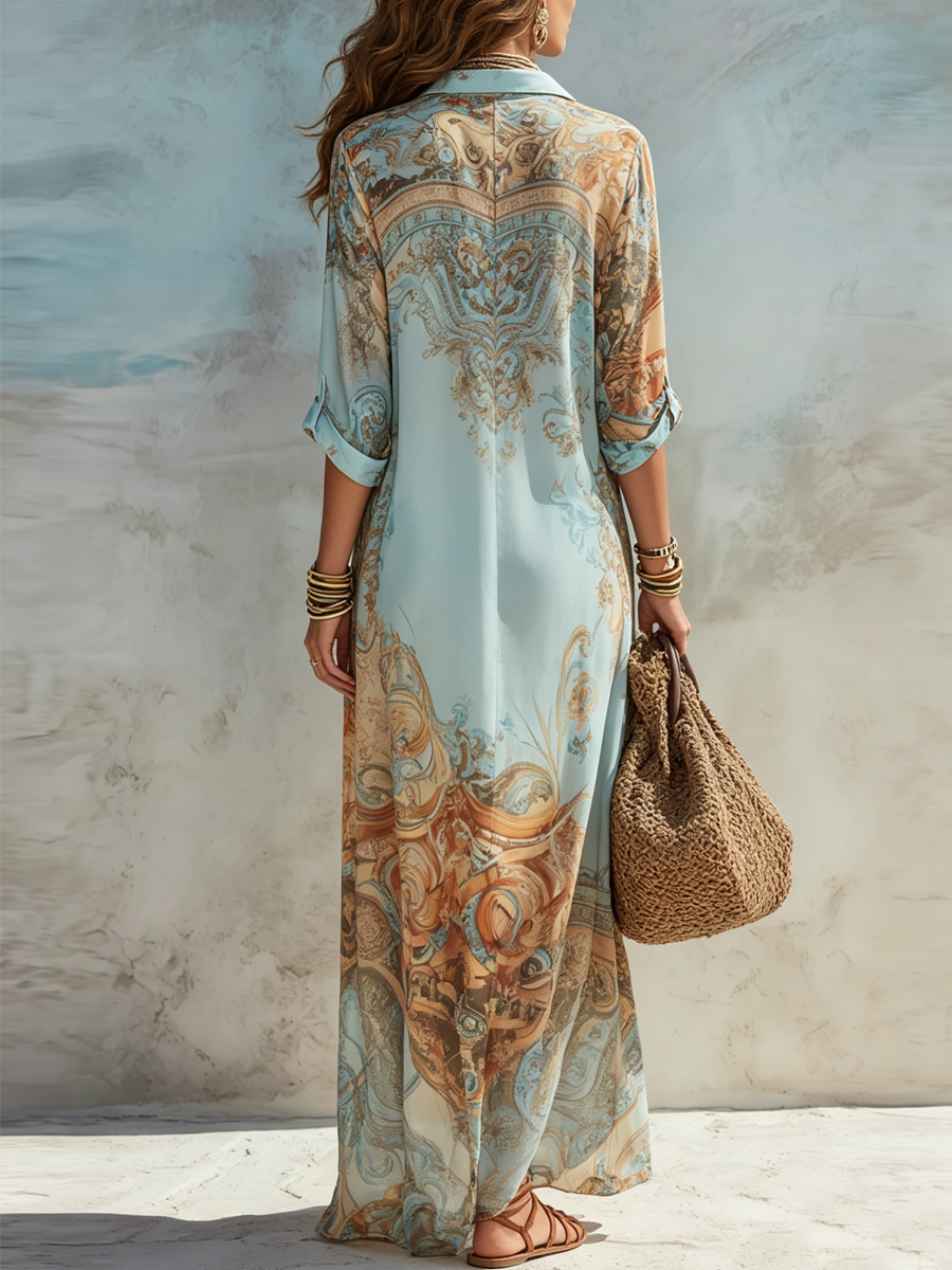 Lorna Mittelmeer-Hemdkleid