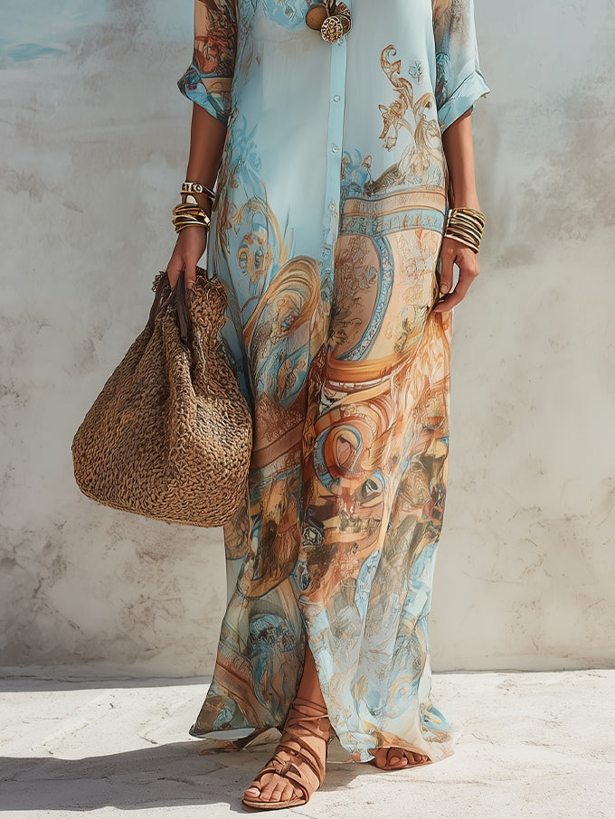 Lorna Mittelmeer-Hemdkleid