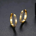 Vintage goldene Creolen mit Blumen
