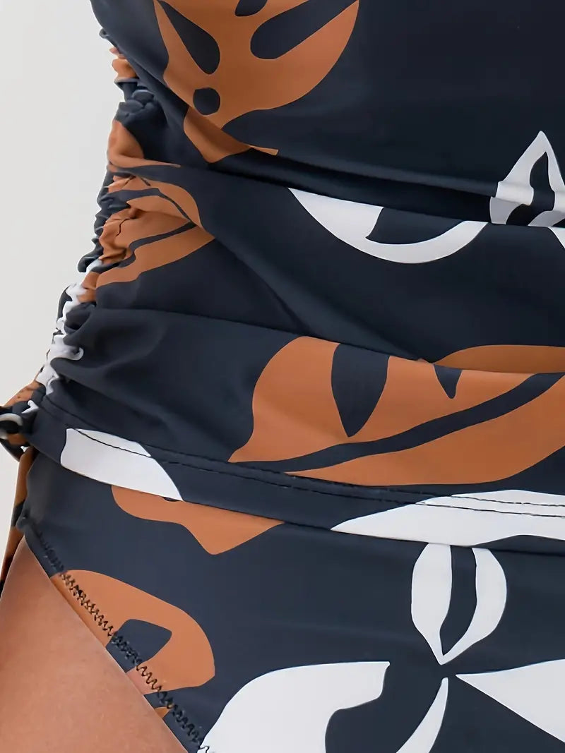 Geneviève Tankini | Bikini mit tropischem Blätterprint