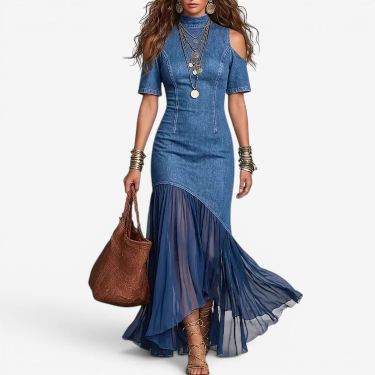 Kimberley – Langes Jeanskleid