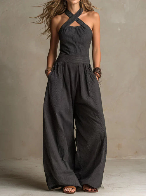Ariana | Elegantes Mono-Kleid mit gekreuztem Ausschnitt