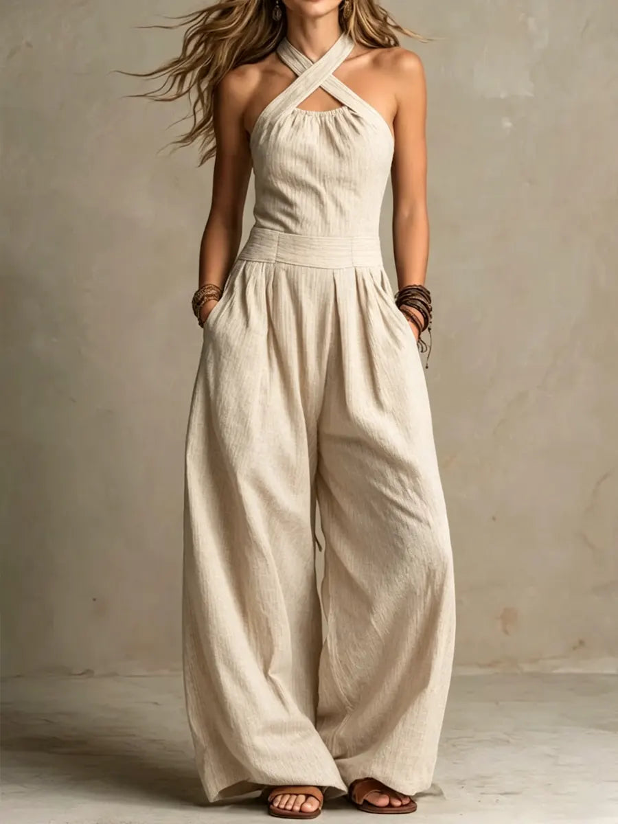 Ariana | Elegantes Mono-Kleid mit gekreuztem Ausschnitt