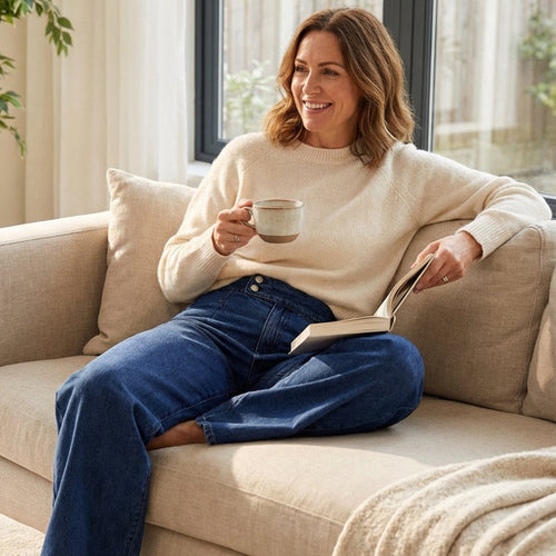 Adèle – Jeans mit hoher Taille, die die Silhouette dezent verschlankt