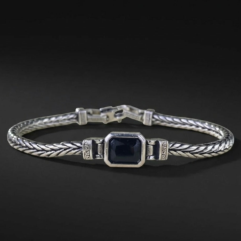 Onyx-Edelsteinarmband
